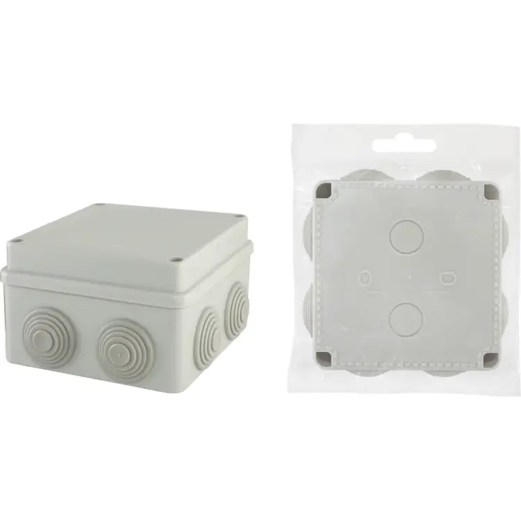 Распаечная коробка TDM ELECTRIC ОП 110х110х70мм, крышка на винтах, IP55, 8вх. SQ1401-0114