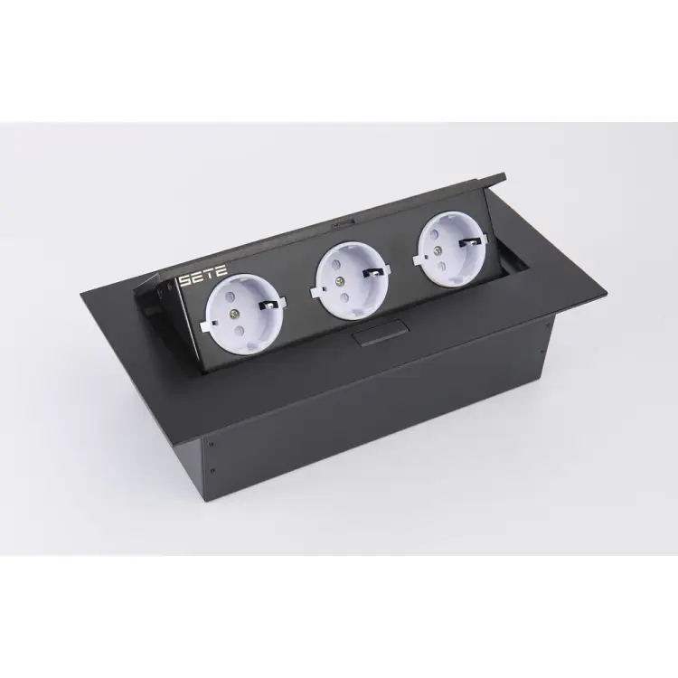 Выдвижной встраиваемый блок розеток SETE SBT-03-20