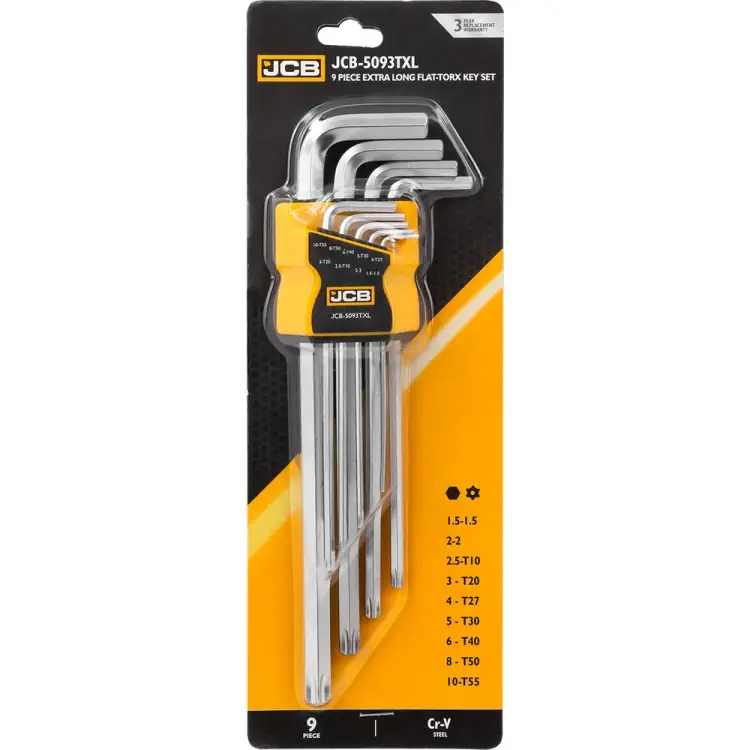 Набор ключей шестигранных экстрадлинных JCB JCB-5093TXL(60957) Набор ключей шестигранных экстрадлинных JCB JCB-5093TXL(60957)