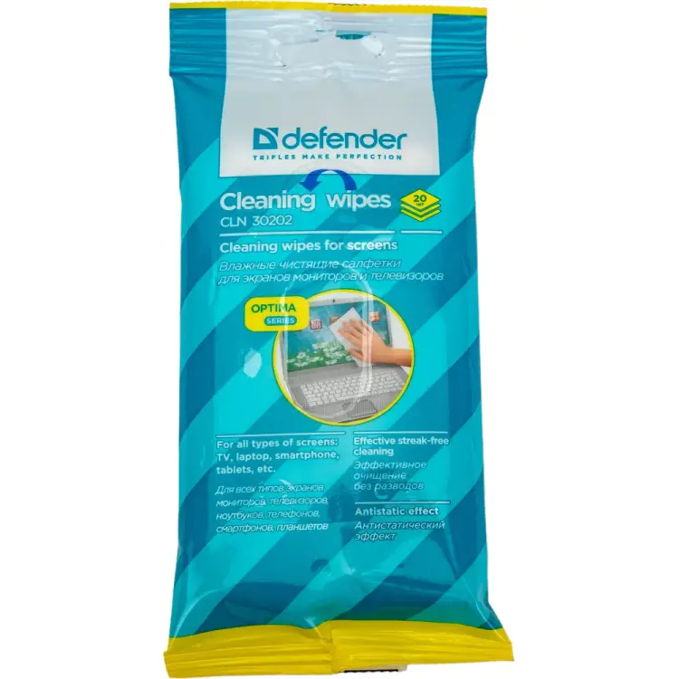 Салфетки для экранов Defender CLN 30202 Optima 30202