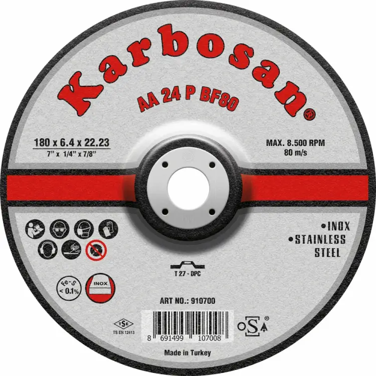 Диск шлифовальный по нержавеющей стали Karbosan INOX KAR-910700 Диск шлифовальный по нержавеющей стали Karbosan INOX KAR-910700