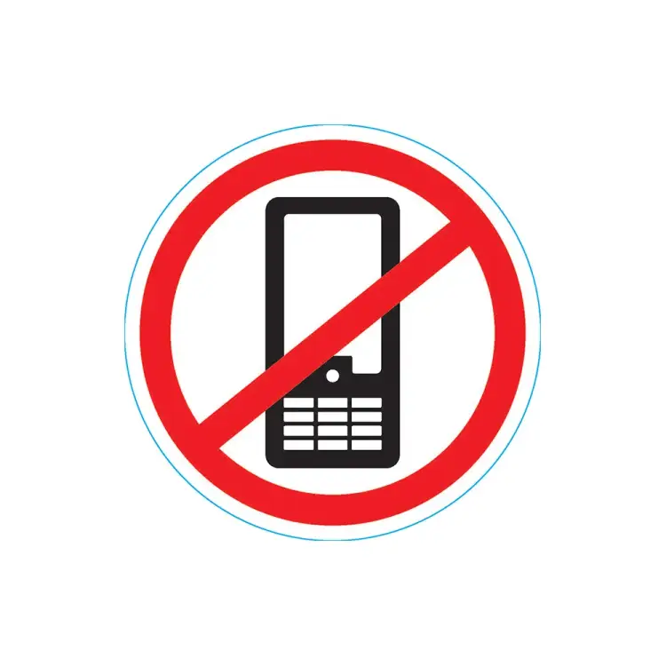 Запрещающая наклейка REXANT Использование мобильных телефонов запрещено 56-0042