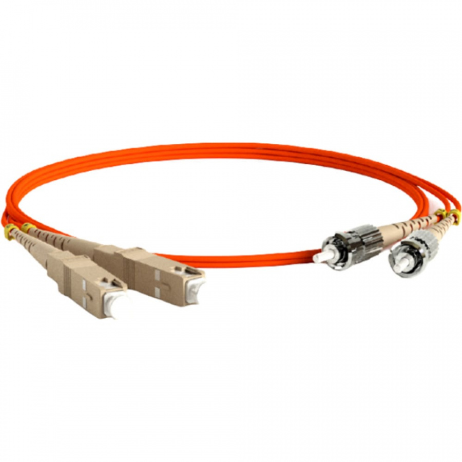 Волоконно-оптический шнур Hyperline FC-D2-62-SC/PR-ST/PR-H-2M-LSZH-OR