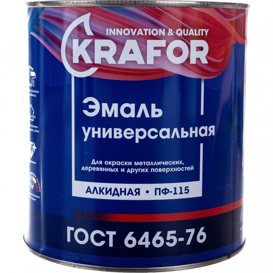 Универсальная атмосферостойкая эмаль KRAFOR ПФ-115