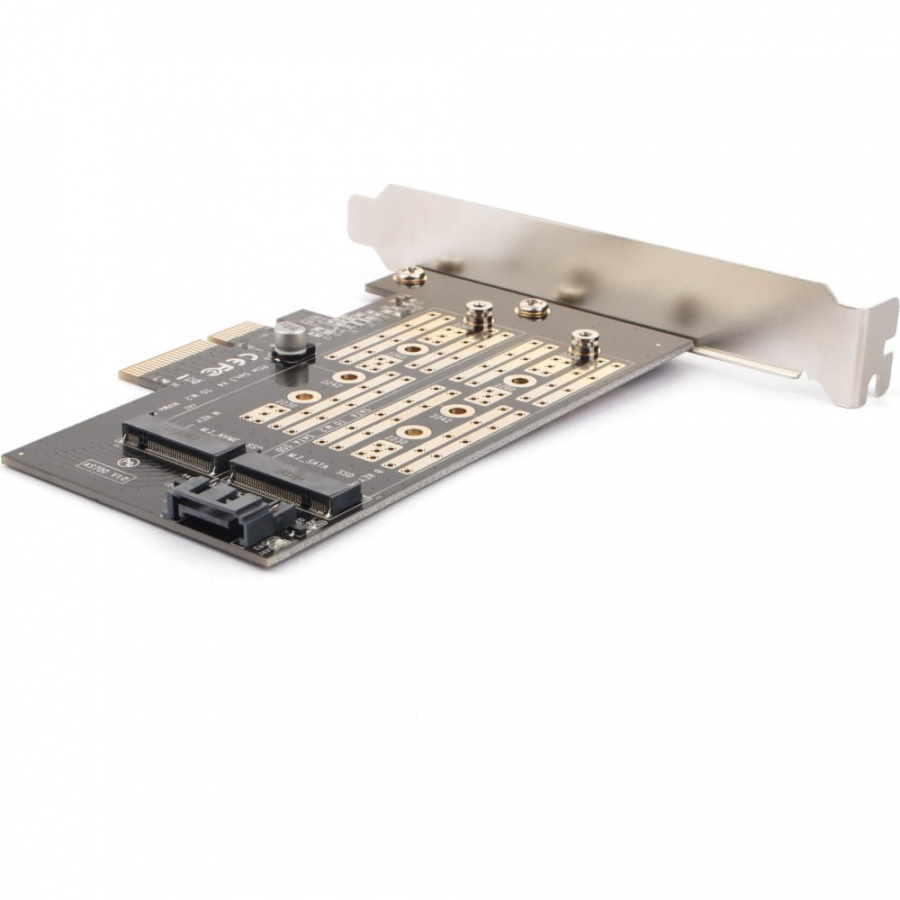 Адаптер для M.2 SATA SSD+M.2 NVME SSD Card AgeStar AS-MC02