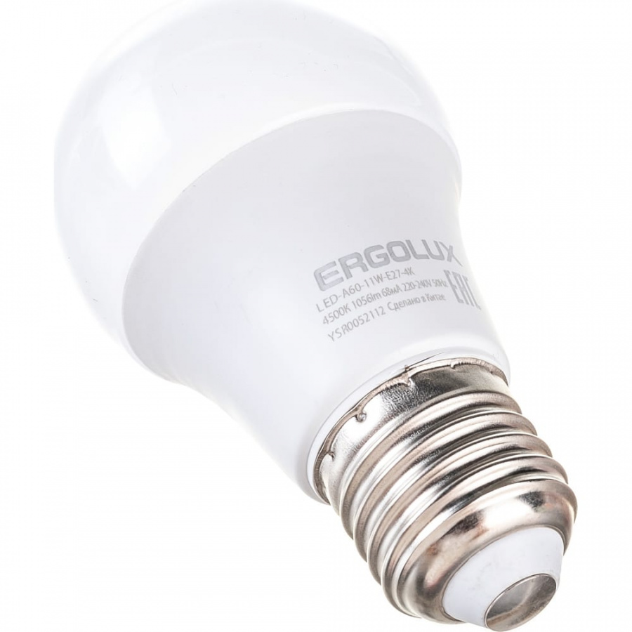 Светодиодная лампа Ergolux ЛОН LED-A60-11W-E27-4K