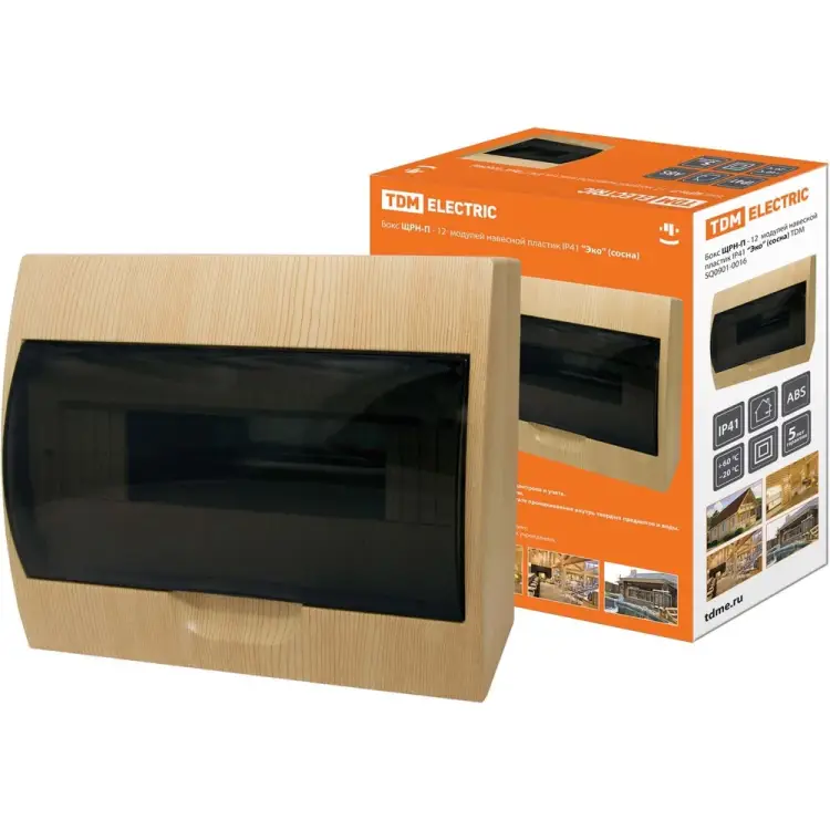 Бокс TDM ELECTRIC ЩРН-П-12 Эко сосна SQ0901-0016