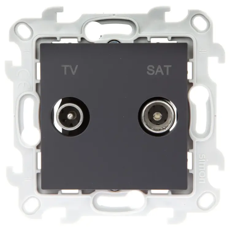 Проходная розетка tv-sat Simon 2410485-038