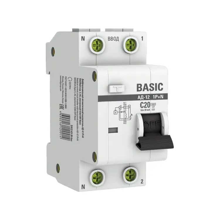 Электронный дифференциальный автомат EKF Basic АД-12 DA12-20-30-bas