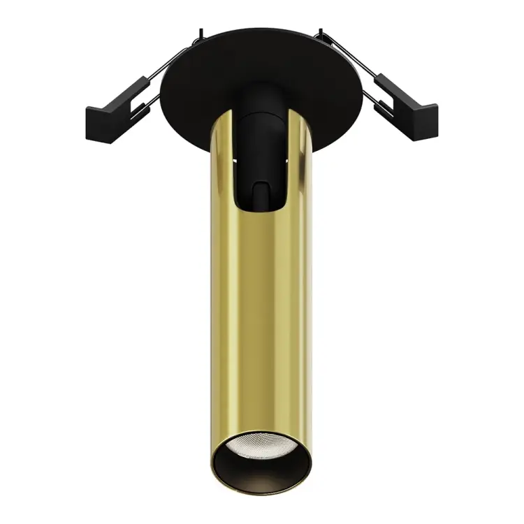 Встраиваемый светильник MAYTONI Focus T LED 6W Алюминий Черный и Латунь C141RS-L125-6W4K-BBS