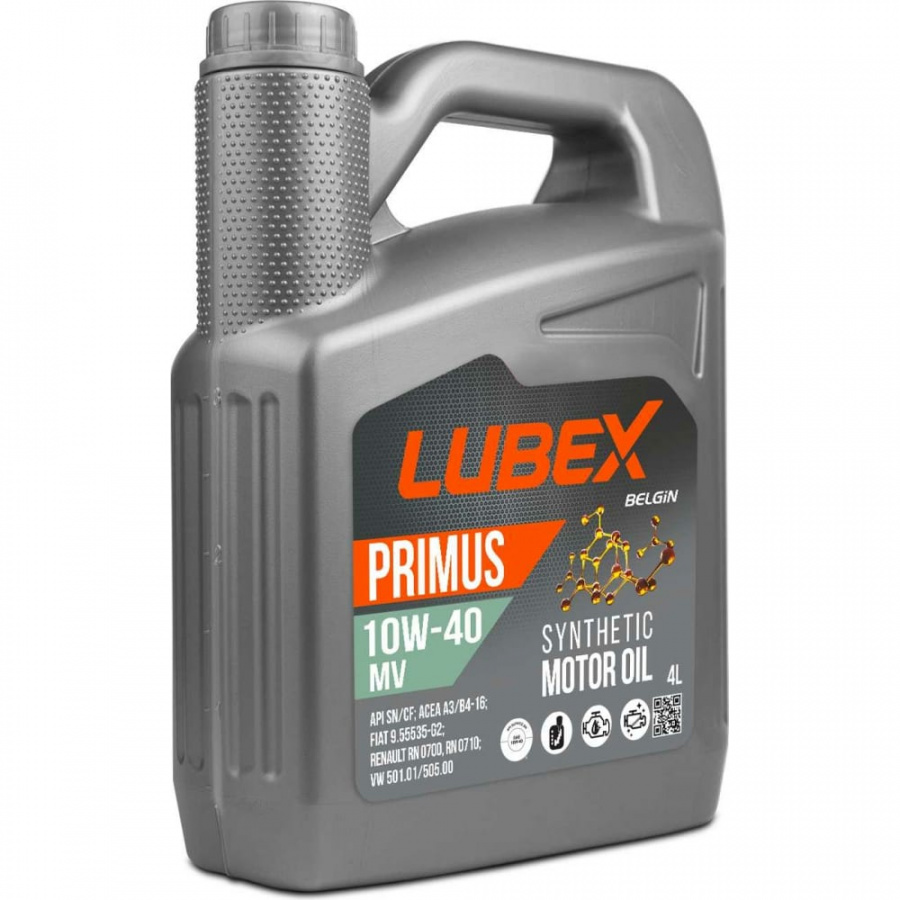Синтетическое моторное масло Lubex PRIMUS MV 10W-40 CF/SN A3/B4