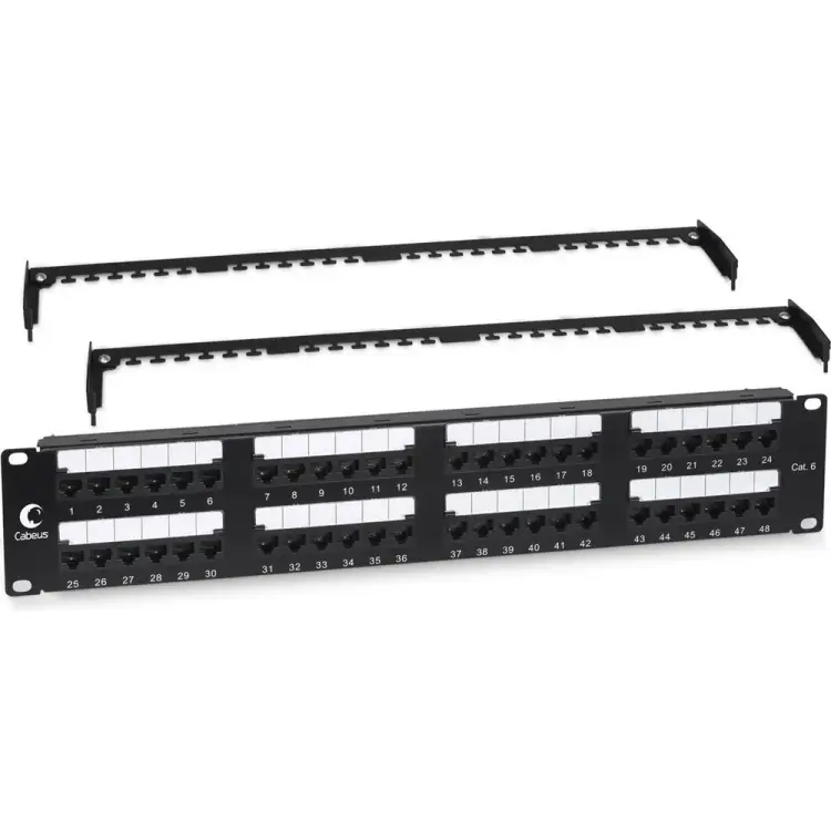 Патч-панель Cabeus PL2-48-Cat.6-Dual Патч-панель Cabeus PL2-48-Cat.6-Dual