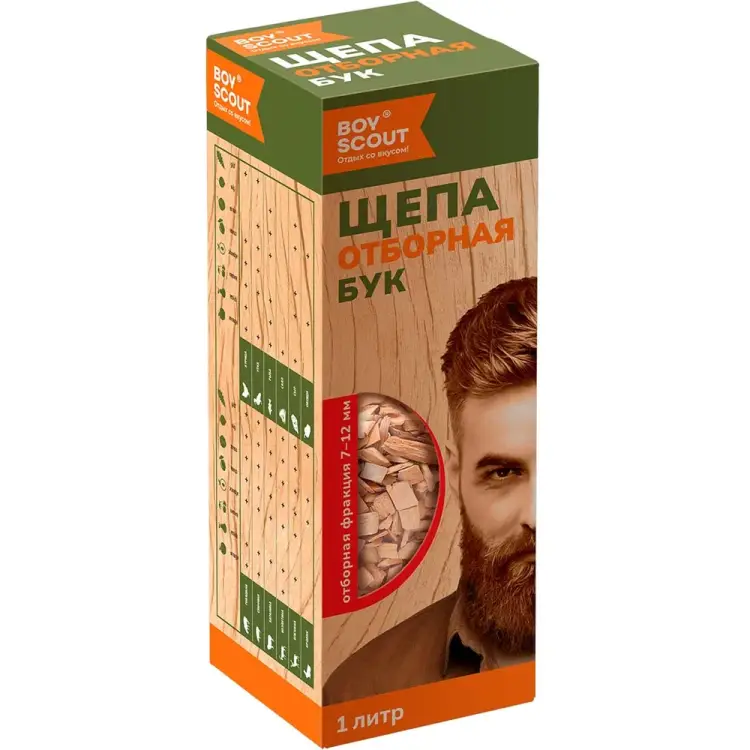 Щепа для копчения BOYSCOUT Бук 61096 Щепа для копчения BOYSCOUT Бук 61096