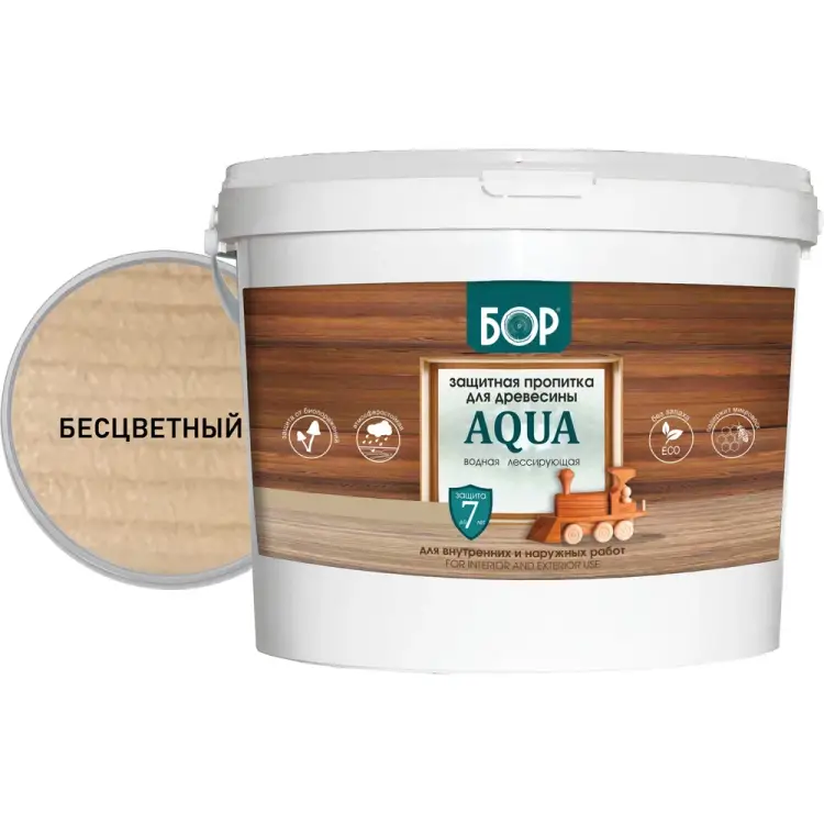 Защитная пропитка для древесины Бор AQUA 4690417079940
