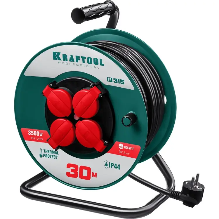 Удлинитель на катушке KRAFTOOL P-315 55084-30 Удлинитель на катушке KRAFTOOL P-315 55084-30