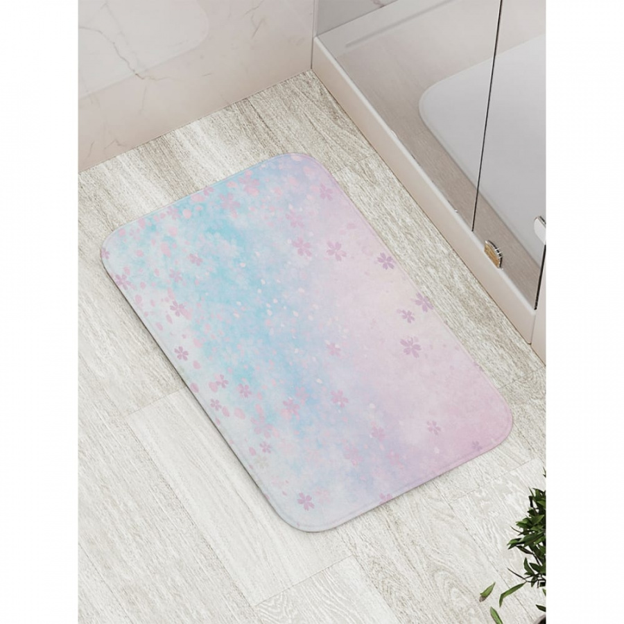 Противоскользящий коврик для ванной, сауны, бассейна JOYARTY Цветочный дождь