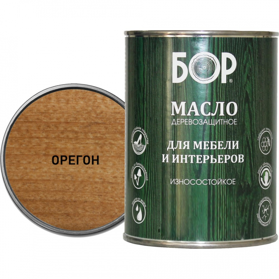 Деревозащитное масло для мебели и интерьеров Бор 4690417074297