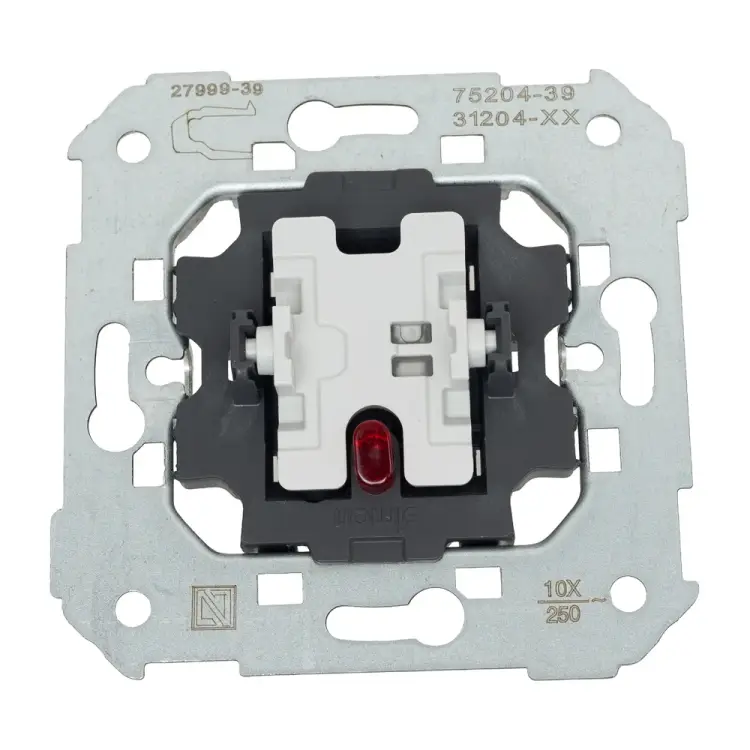 Одноклавишный проходной выключатель Simon S82, S82N, S88, S82 Detail 75204-39