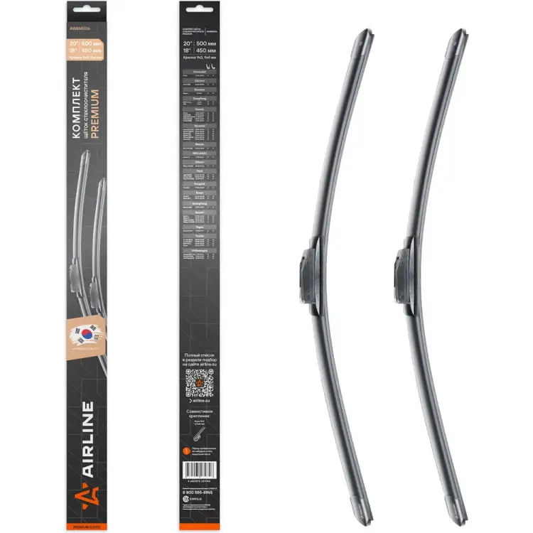 Комплект щеток стеклоочистителя Airline PREMIUM AWBM006