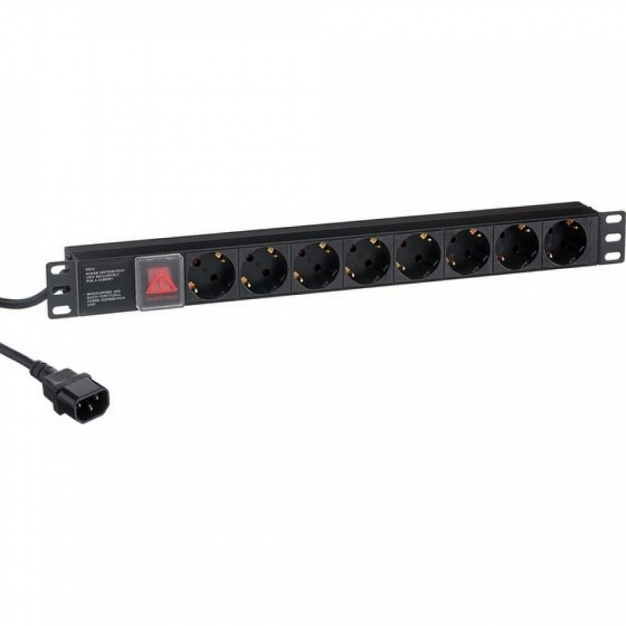 Блок розеток ExeGate ServerPro PDU-19H806 Al-8S-C14-3CU-SW