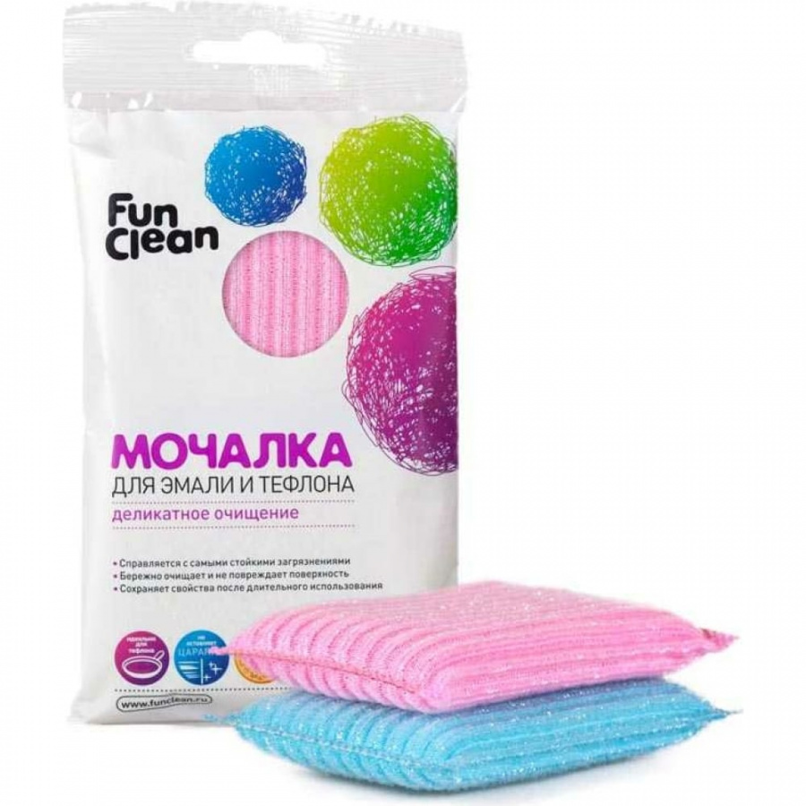 Мочалка для эмали и тефлона Fun Clean 7560