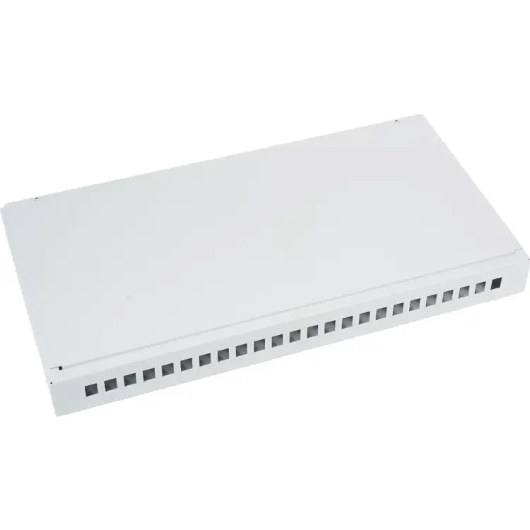 Укомплектованный оптический кросс NIKOMAX NMF-RP24LCUS2-WS-ES-1U-GY