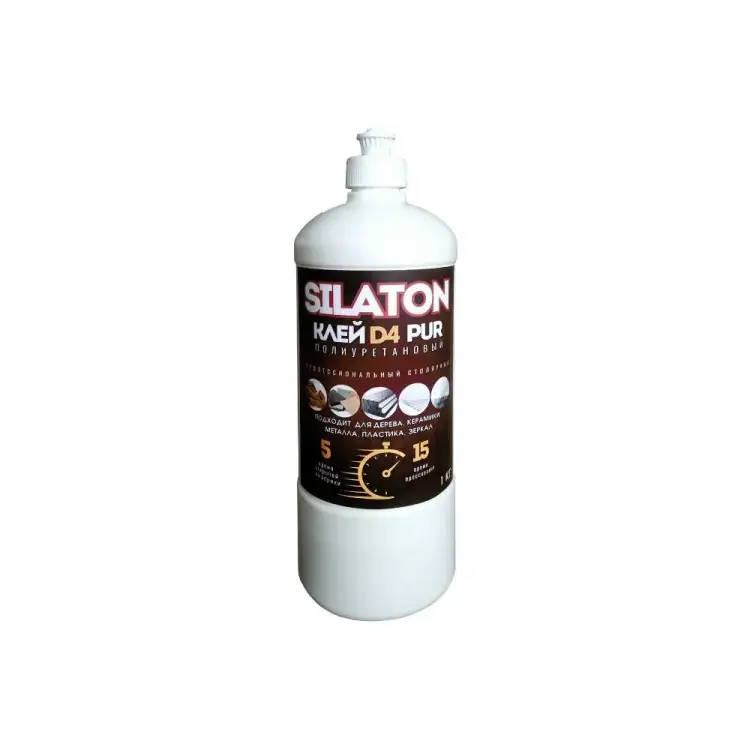 Профессиональный столярный полиуретановый клей для дерева SILATON PUR D4 5.15 PURD405.15/1