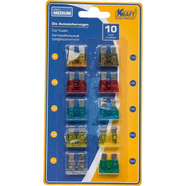 Набор предохранителей KRAFT СТАНДАРТ 870021