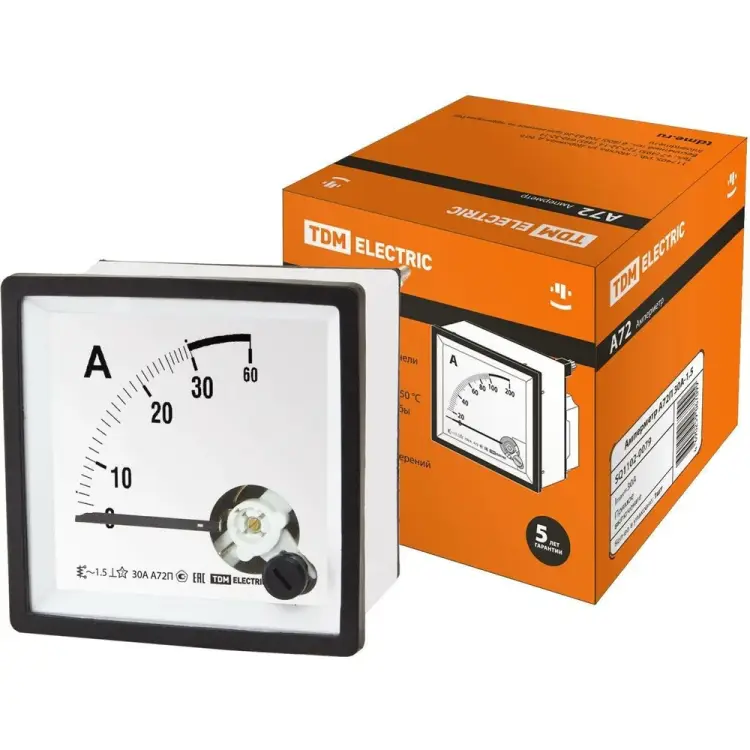 Амперметр TDM ELECTRIC 30А-1.5 SQ1102-0079