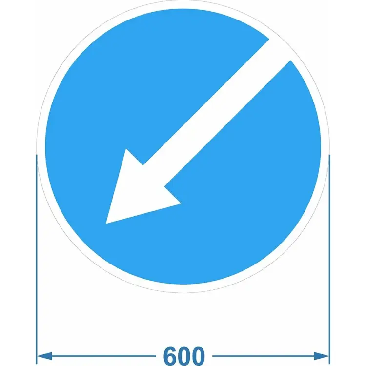 Дорожный знак PALITRA TECHNOLOGY 4.2.2 "Объезд препятствия слева" 120006-4-2-2-I Дорожный знак PALITRA TECHNOLOGY 4.2.2 "Объезд препятствия слева" 120006-4-2-2-I