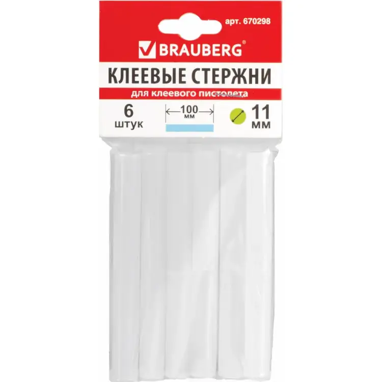Клеевые стержни BRAUBERG 670298 Клеевые стержни BRAUBERG 670298