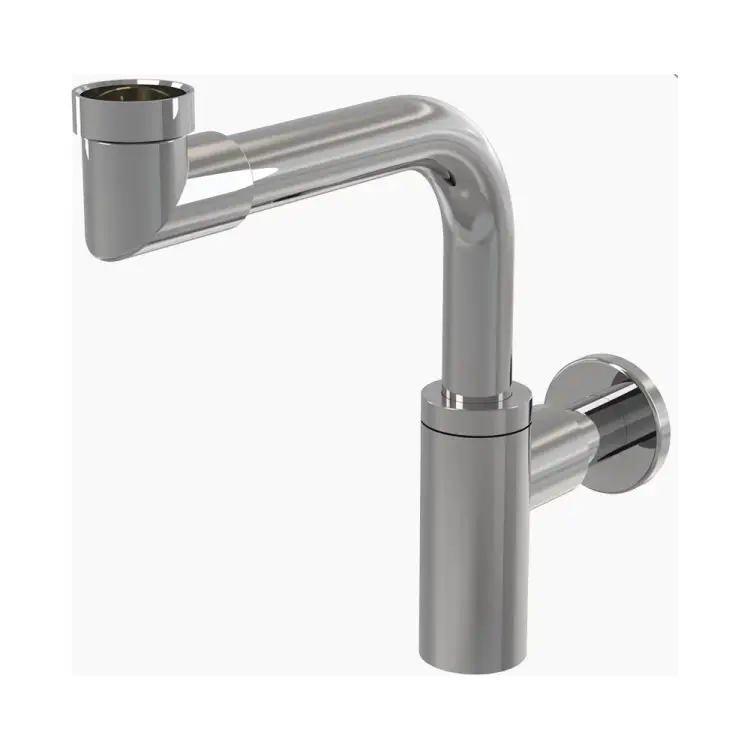 Цельнометаллический сифон для умывальника Alcadrain A403 DESIGN 00030088
