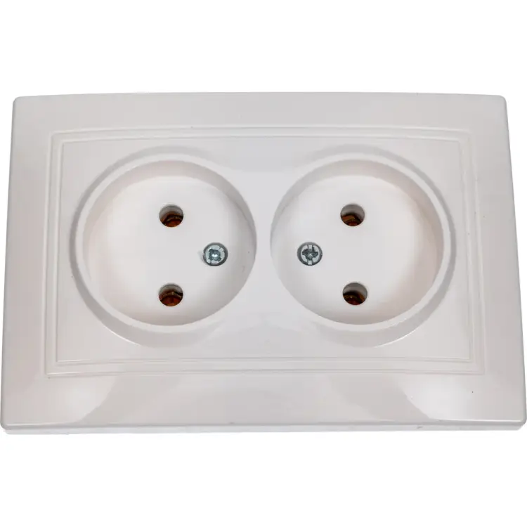 Двухместная розетка Smartbuy Венера SBE-01w-10-S2-N