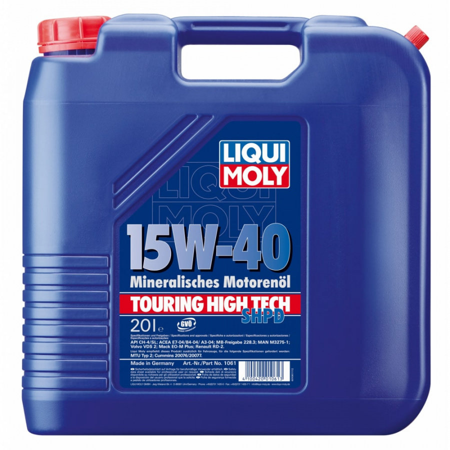 Минеральное моторное масло LIQUI MOLY THT SHPD-Motoroil Basic 15W-40 SL/СH-4/CF;A3/B4/E7-04