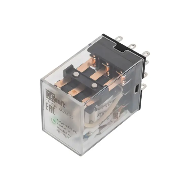 Трехконтактное промежуточное реле DEKraft пр-102 23870DEK