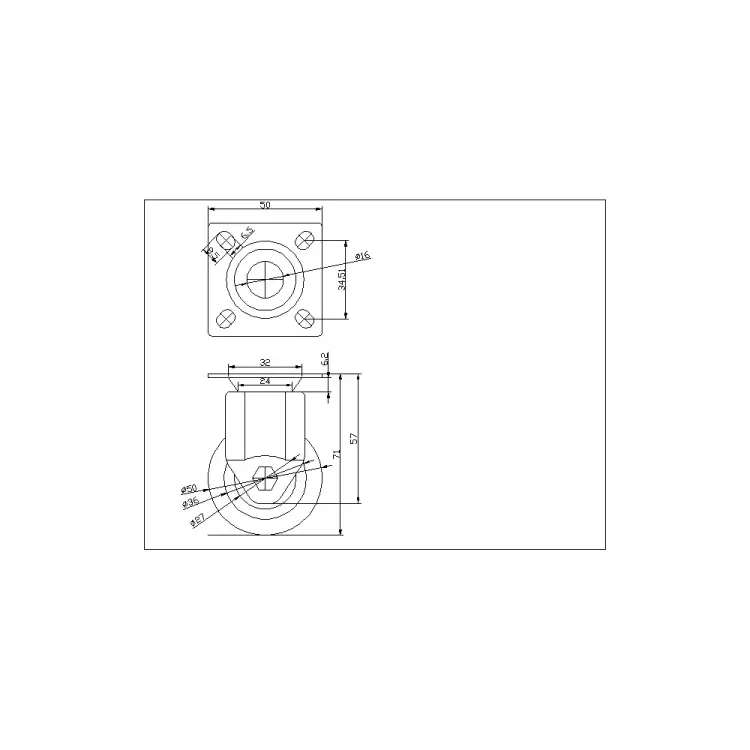 Неповоротное колесо Brante NF-0138 10497 Неповоротное колесо Brante NF-0138 10497