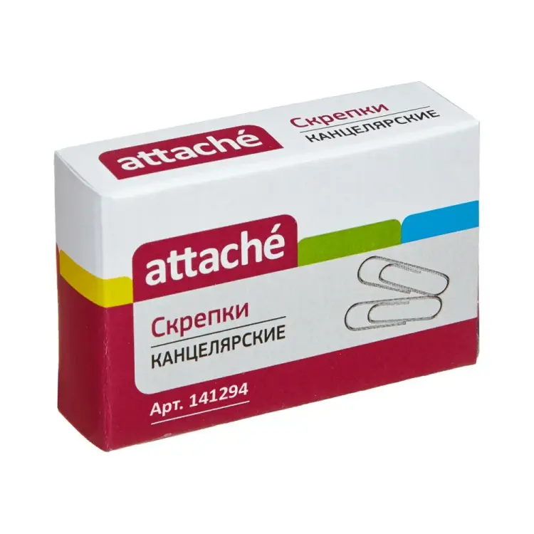 Никелированные скрепки Attache 141294