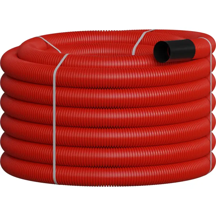 Гибкая гофрированная двустенная труба для прокладки кабеля под землей Экопласт NR090 80090 Гибкая гофрированная двустенная труба для прокладки кабеля под землей Экопласт NR090 80090