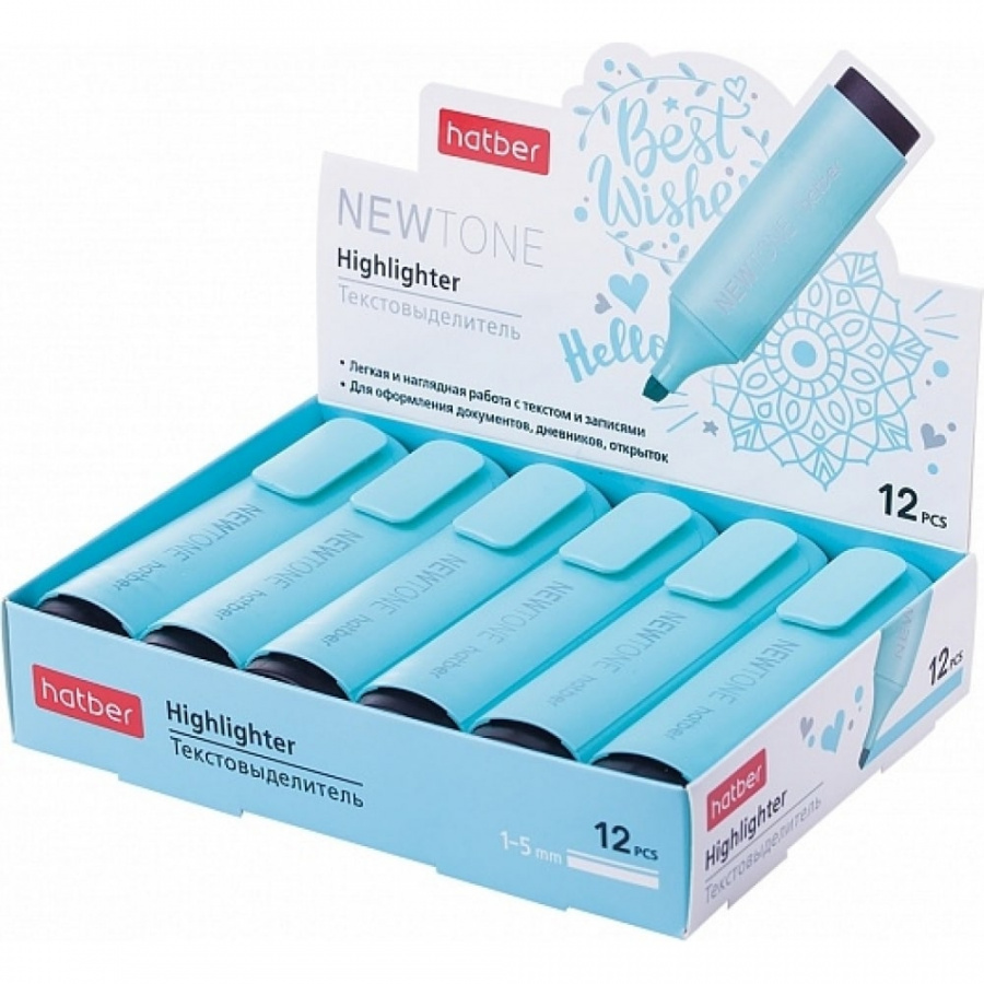 Текстовыделитель Hatber NEWtone PASTEL