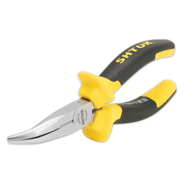Диэлектрические изогнутые тонкогубцы SHTOK 08107 Диэлектрические изогнутые тонкогубцы SHTOK 08107