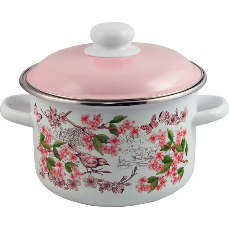 Цилиндрическая эмалированная кастрюля appetite Bird 6RD181M Bird Цилиндрическая эмалированная кастрюля appetite Bird 6RD181M Bird