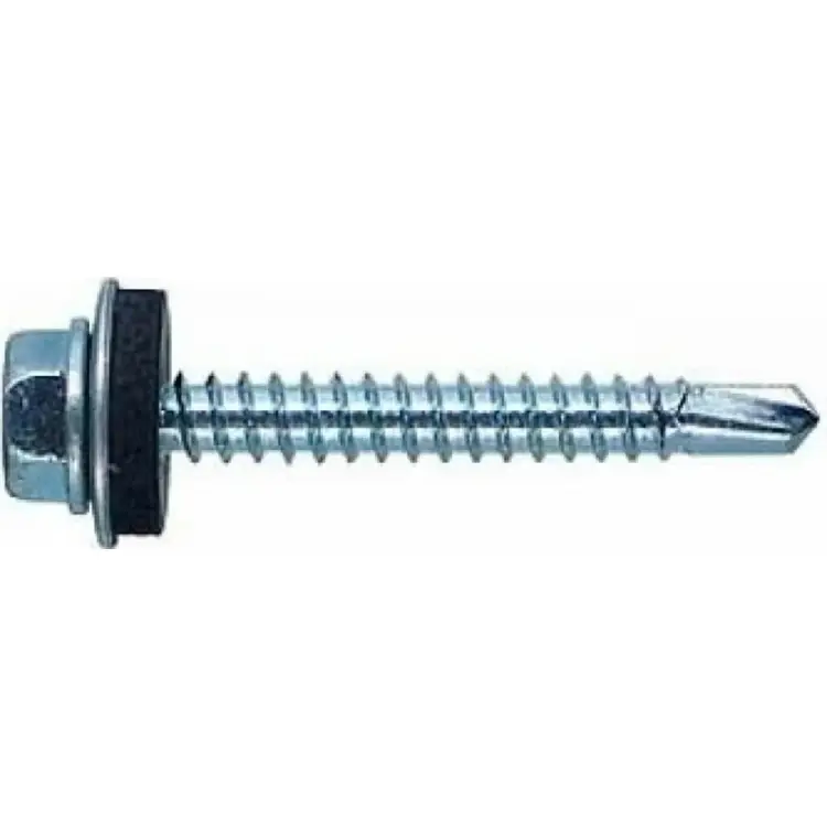 Кровельный саморез КВАДРА 6.3x25 цинк, кор. 100 шт., сверло PT.3 шайба EPDM 630251003100