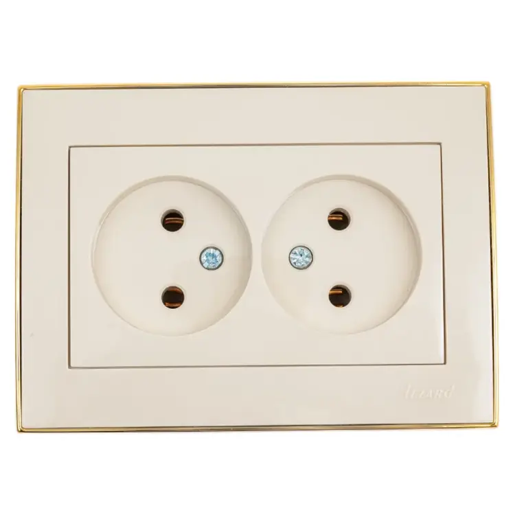 Двойная розетка Lezard RAIN 703-0326-128