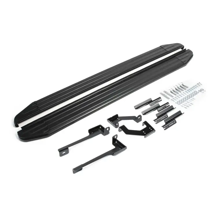 Алюминиевые пороги для Hyundai Creta 2016-н.в. Rival Premium-Black A173ALB.2310.1