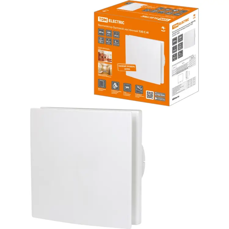 Настенный бытовой вентилятор TDM ELECTRIC 150 С-Н SQ1807-2009