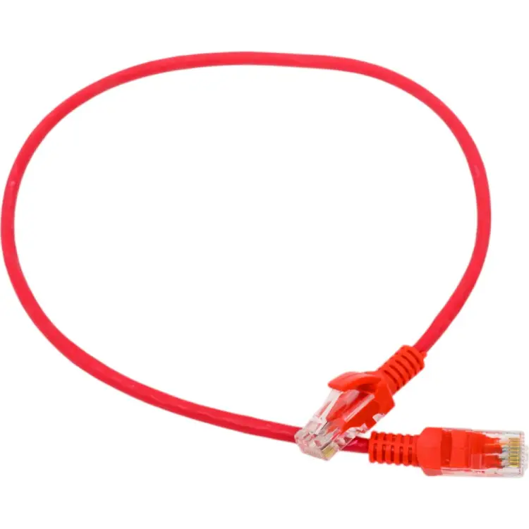 Патч-корд ExeGate UTP-RJ45-RJ45-5e-0,5M-LSZH-RD 286378