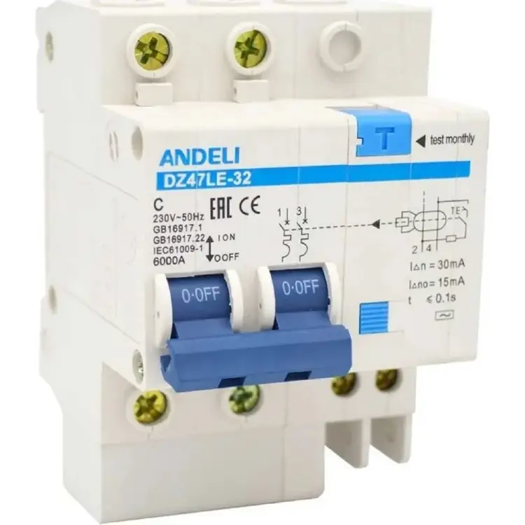 Дифференциальный автомат ANDELI DZ47LE-32 ADL02-004