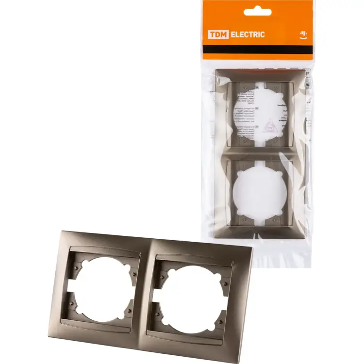 Горизонтальная двухпостовая рамка TDM ELECTRIC Лама SQ1815-0730