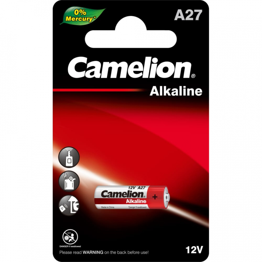 Батарейка Camelion LR27A BL-1 Mercury Free