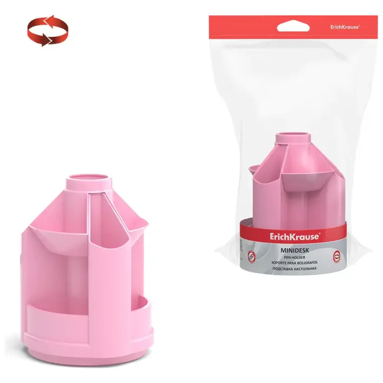 Настольная пластиковая вращающаяся подставка ErichKrause Mini Desk, Pastel 51470